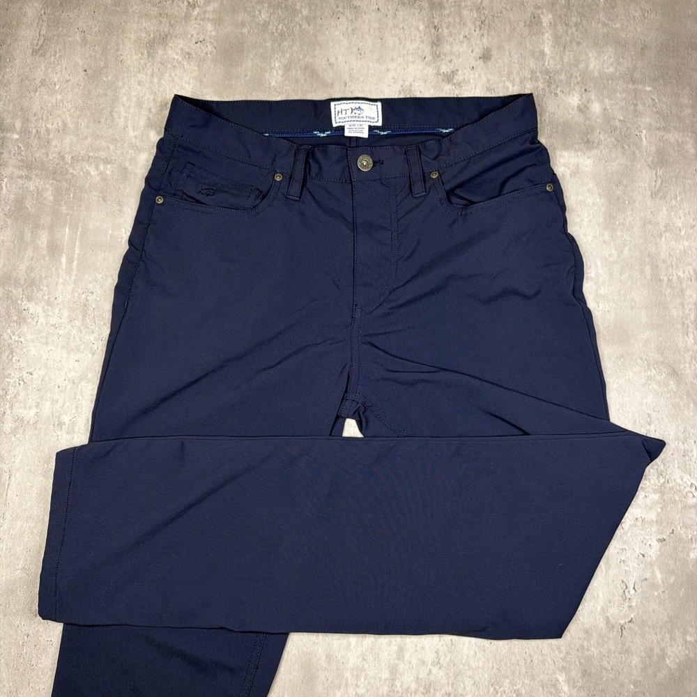 Southern Tide Intercoastal Performance Pants Mens 30x32 Navy Trim Fit Stretch